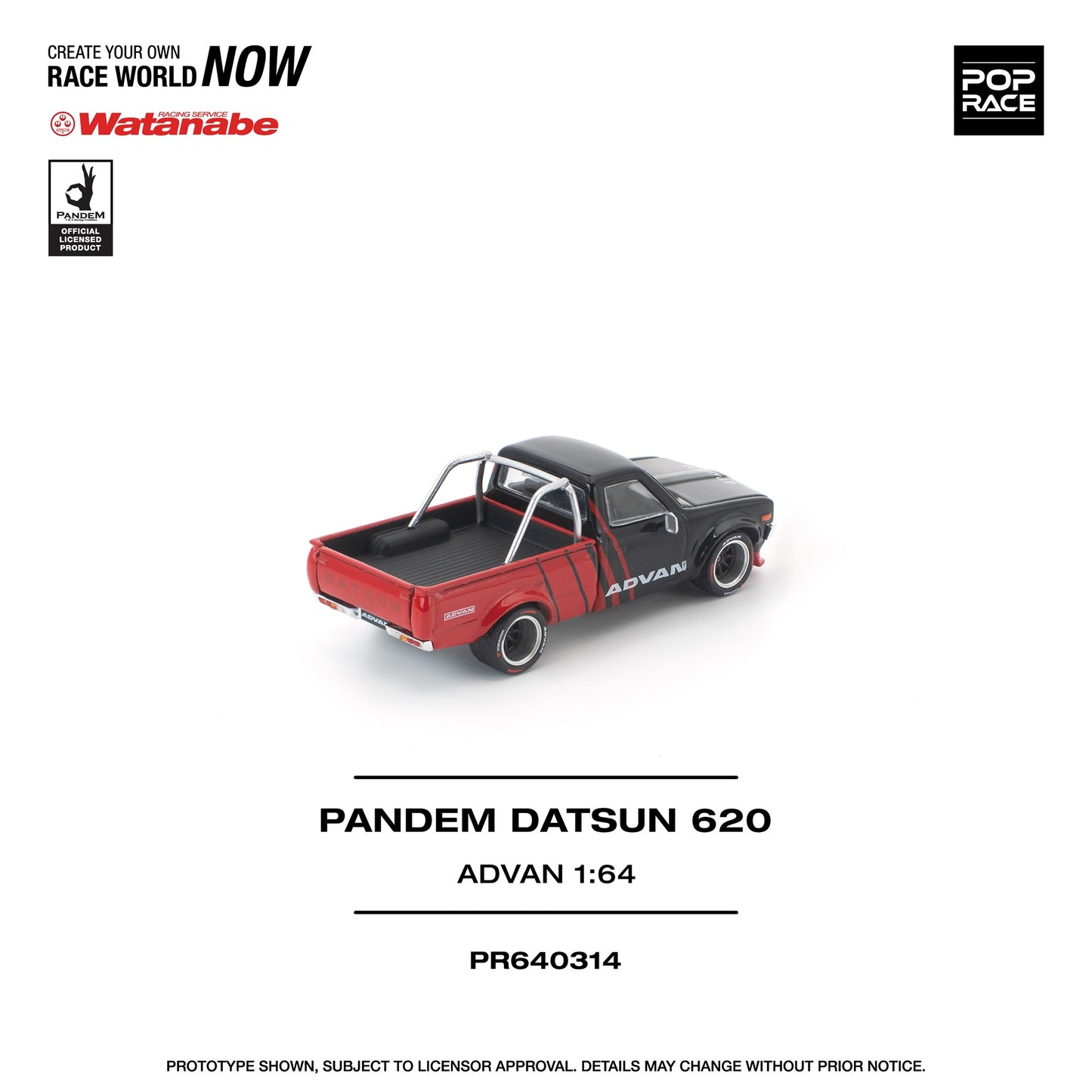 (PRE-ORDER) POPRACE 1:64 PANDEM DATSUN 620 ADVAN PR640314