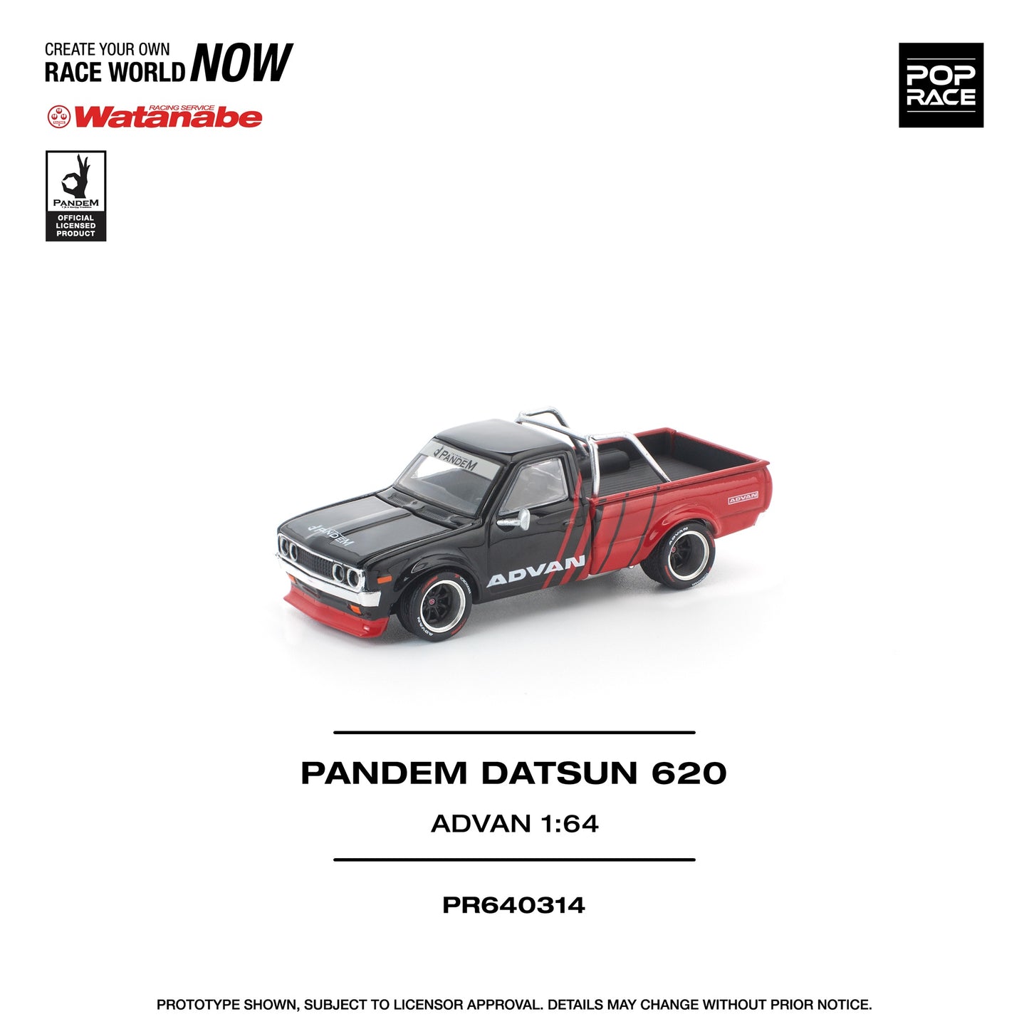 (PRE-ORDER) POPRACE 1:64 PANDEM DATSUN 620 ADVAN PR640314