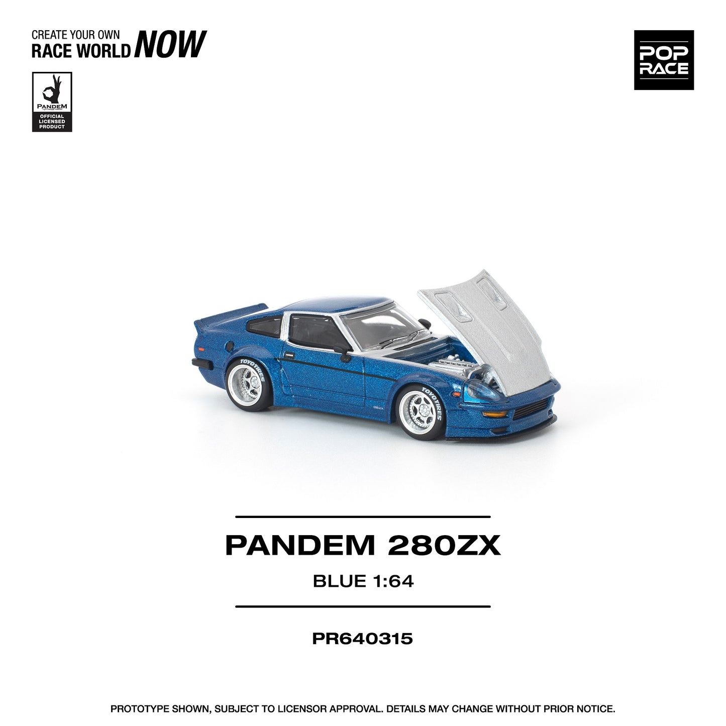 (PRE-ORDER) POPRACE 1:64 PANDEM 280ZX BLUE PR640315