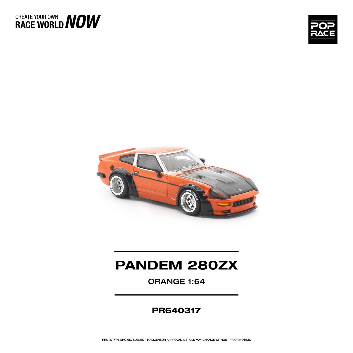 (PRE-ORDER) POPRACE 1:64 PANDEM 280ZX ORANGE PR640317