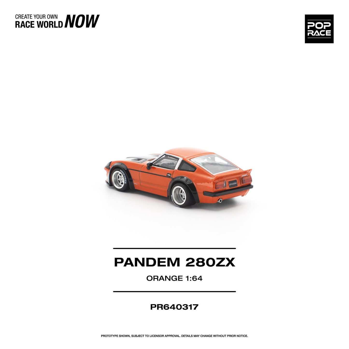(PRE-ORDER) POPRACE 1:64 PANDEM 280ZX ORANGE PR640317