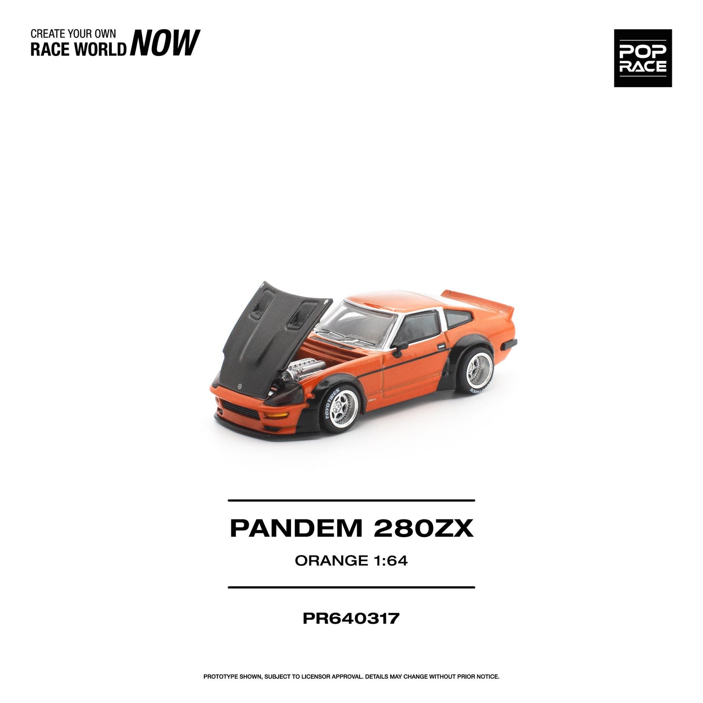 (PRE-ORDER) POPRACE 1:64 PANDEM 280ZX ORANGE PR640317