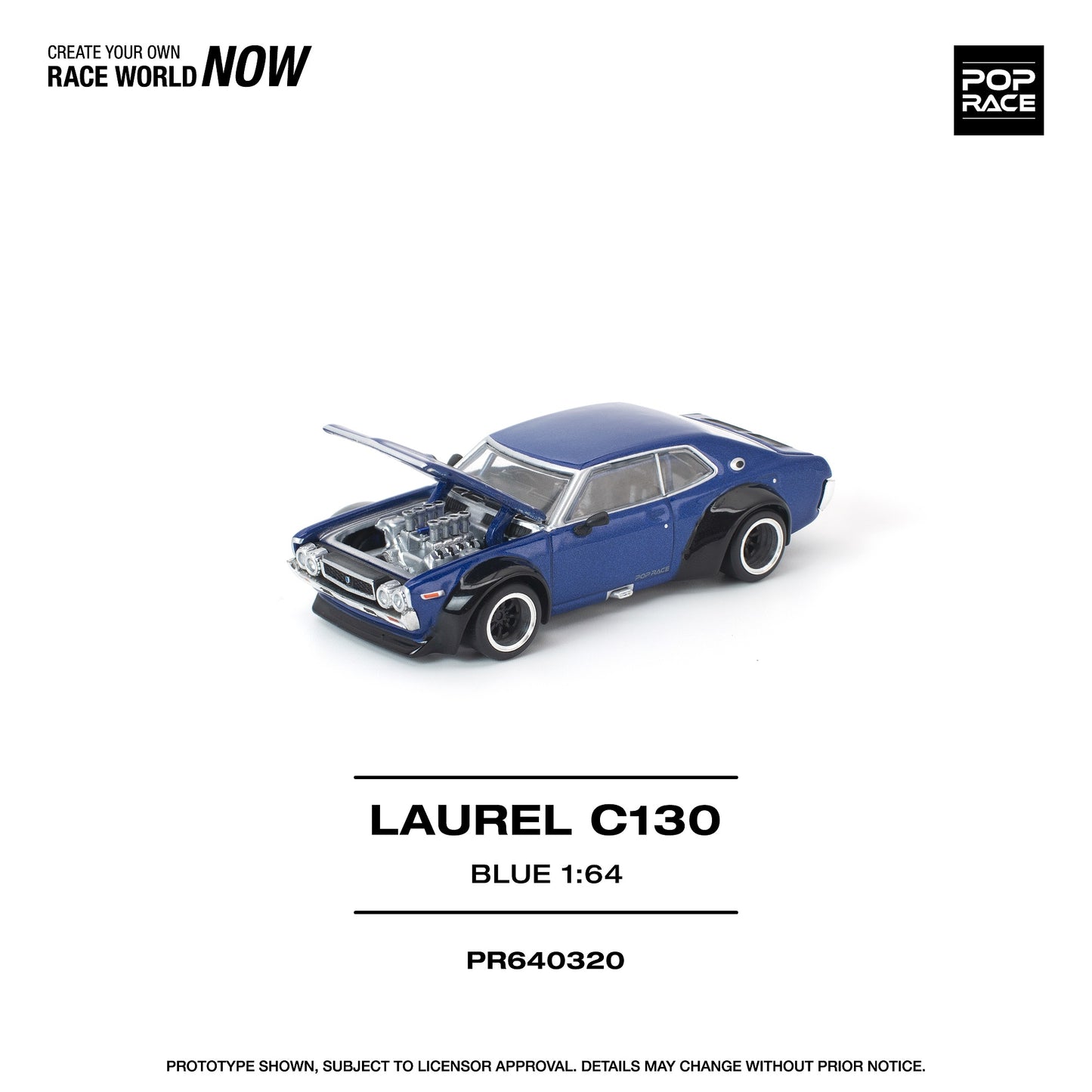 (PRE-ORDER) POPRACE 1:64 LAUREL C130 BLUE PR640320