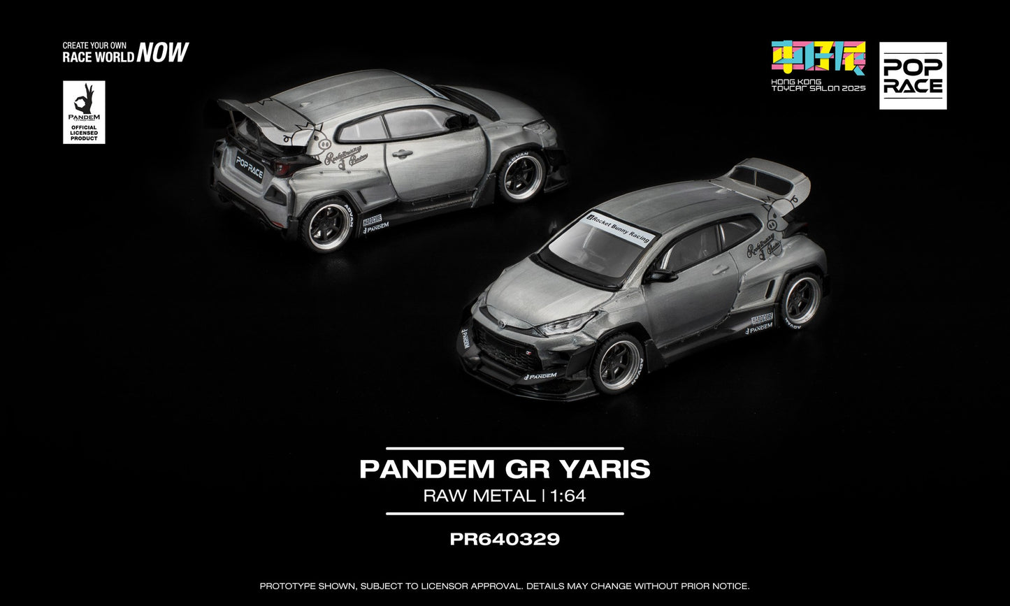 (PRE-ORDER) POPRACE 1:64 PANDEM GR YARIS RAW MATERIAL (HK TOYCAR SALON 2025 Special Release) PR640329