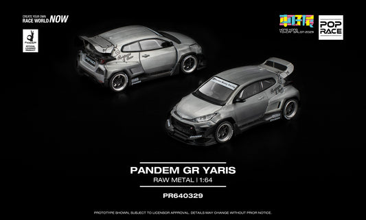 (PRE-ORDER) POPRACE 1:64 PANDEM GR YARIS RAW MATERIAL (HK TOYCAR SALON 2025 Special Release) PR640329