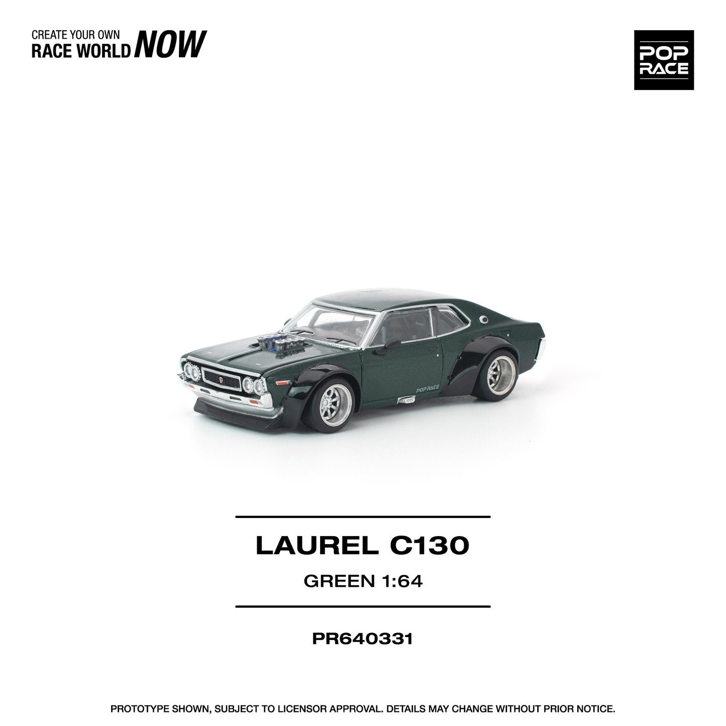 (PRE-ORDER) POPRACE 1:64 LAUREL C130 GREEN PR640331