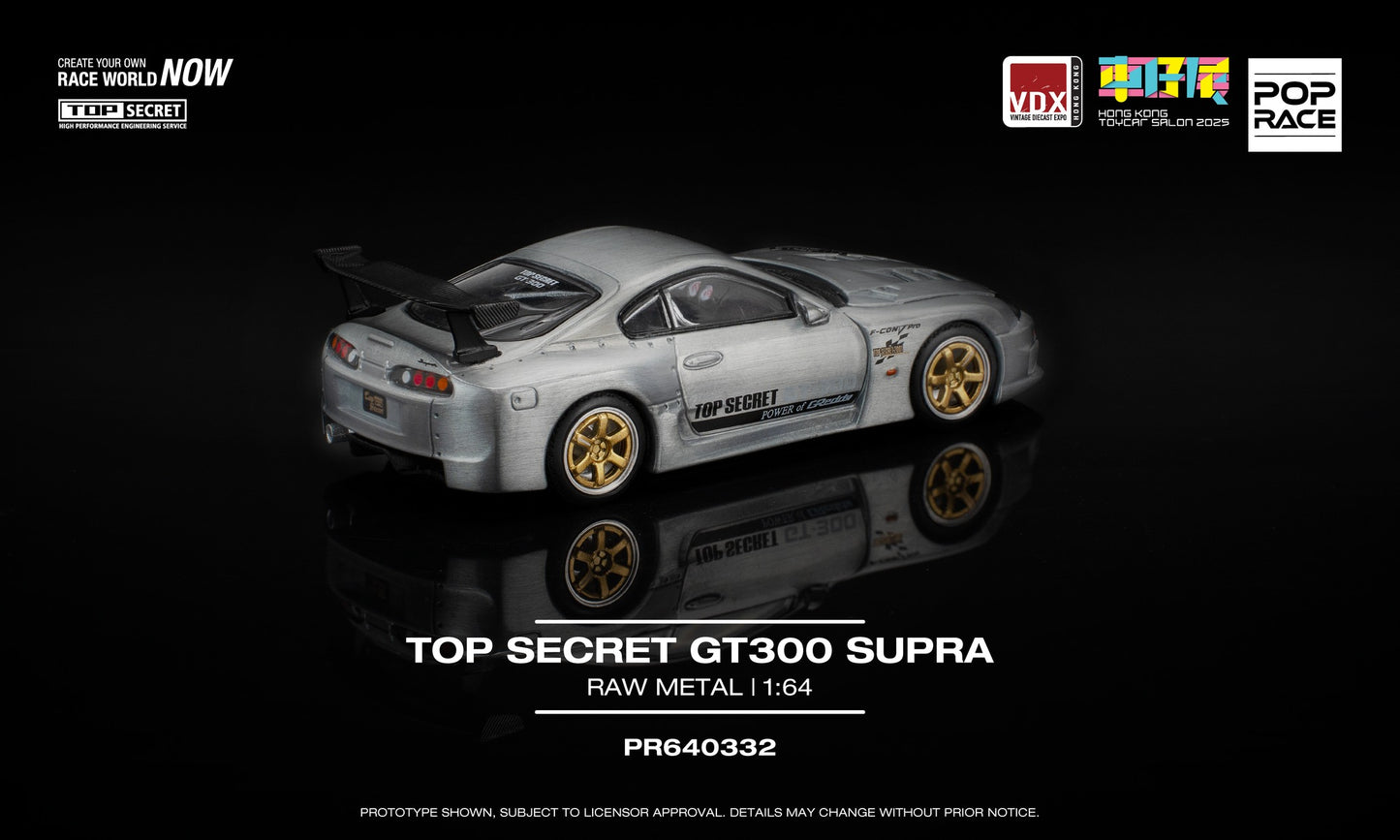 (PRE-ORDER) POPRACE 1:64 TOP SECRET GT300 SUPRA Raw Material HKTS x VDX 2025 Exclusive Event Model PR640332