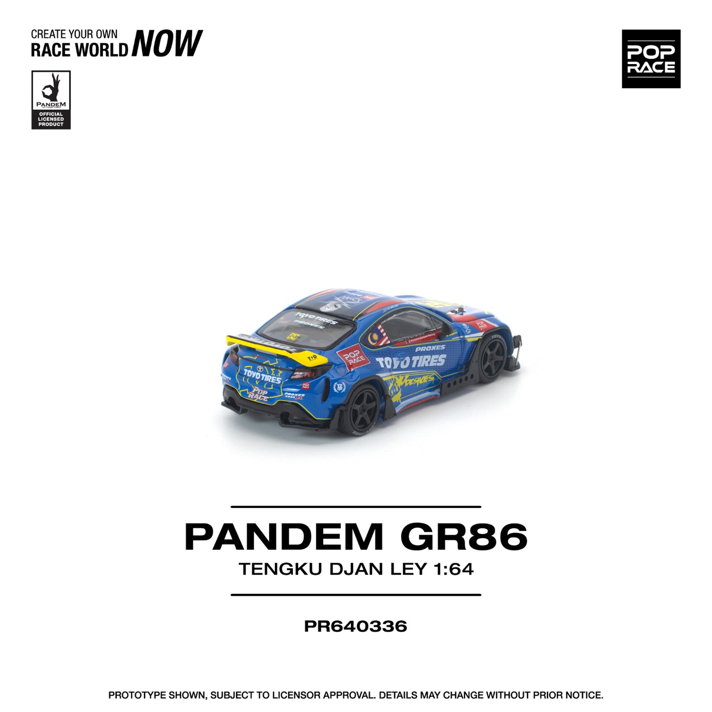 (PRE-ORDER) POPRACE 1:64 PANDEM GR86 TENGKU DJAN LEY PR640336