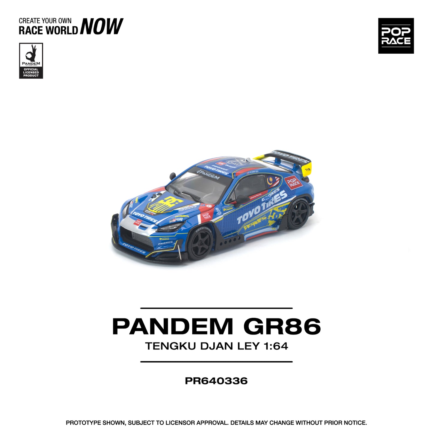 (PRE-ORDER) POPRACE 1:64 PANDEM GR86 TENGKU DJAN LEY PR640336