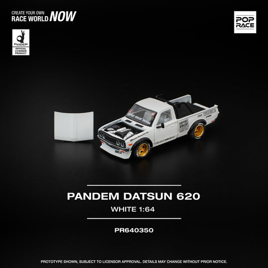 (PRE-ORDER) POPRACE 1:64 PANDEM DATSUN 620 WHITE PR640350