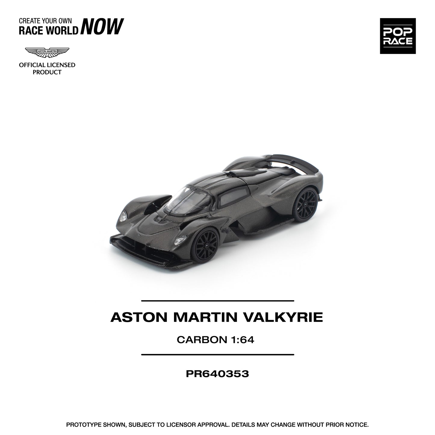 (PRE-ORDER) POPRACE 1:64 ASTON MARTIN VALKYRIE CARBON EDITION