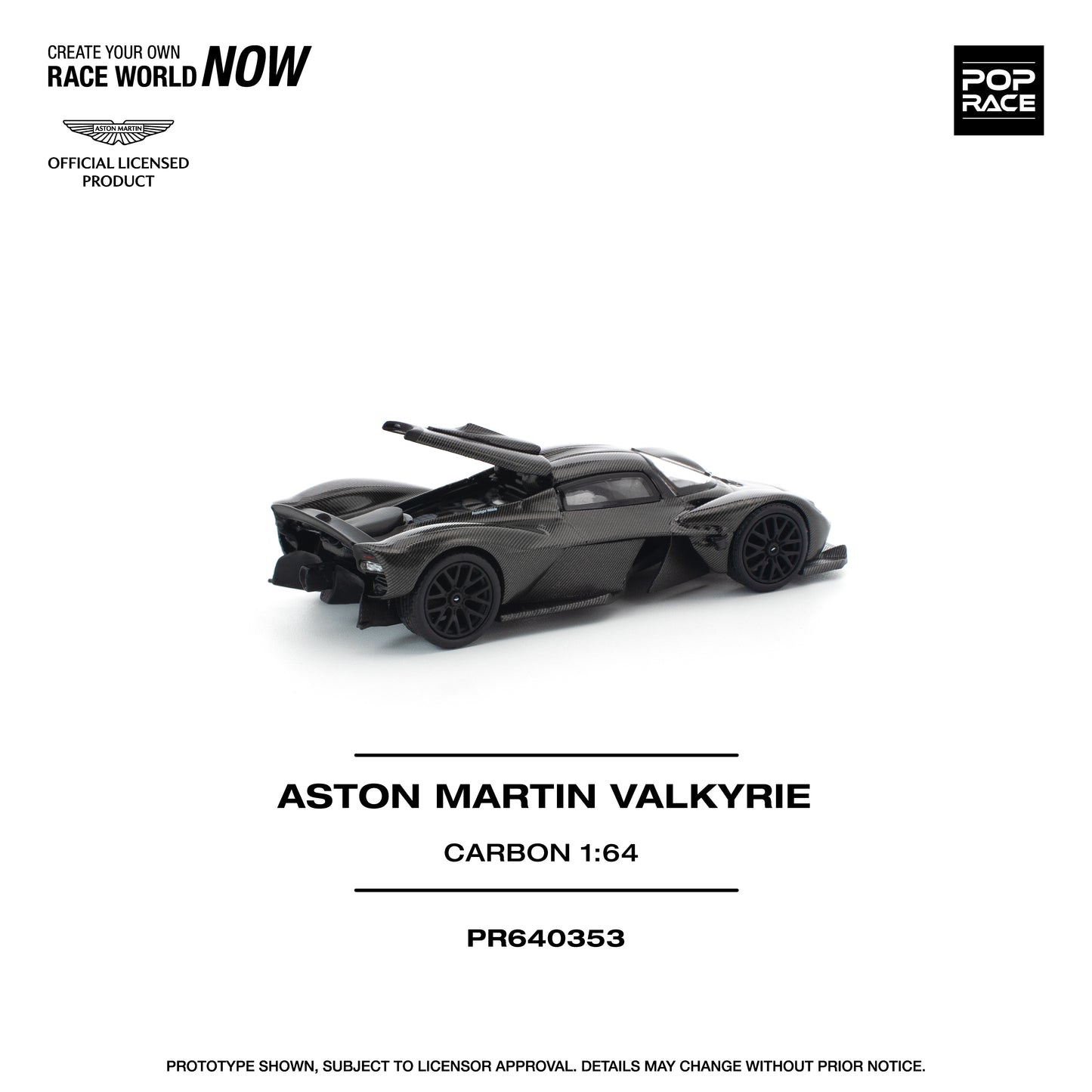 (PRE-ORDER) POPRACE 1:64 ASTON MARTIN VALKYRIE CARBON EDITION