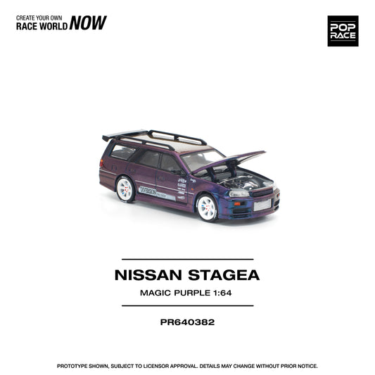 (PRE-ORDER) POPRACE 1:64 NISSAN STAGEA MAGIC PURPLE PR640382