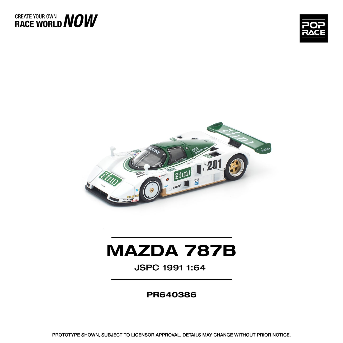 (PRE-ORDER) POPRACE 1:64 MAZDA 787B JSPC 1991 PR640386