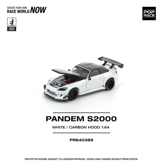 (PRE-ORDER) POPRACE 1:64 PANDEM S2000 SOFTTOP WHITE TOOLING VARIANT PR640389