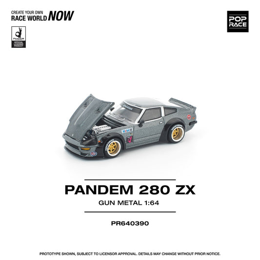 (PRE-ORDER) POPRACE 1:64 PANDEM 280ZX GUN METAL PR640390