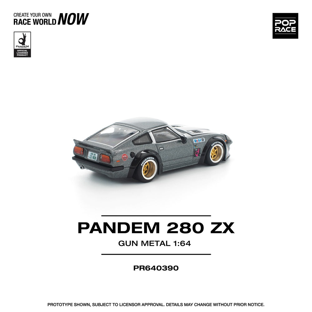 (PRE-ORDER) POPRACE 1:64 PANDEM 280ZX GUN METAL PR640390