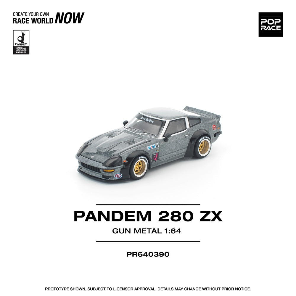 (PRE-ORDER) POPRACE 1:64 PANDEM 280ZX GUN METAL PR640390