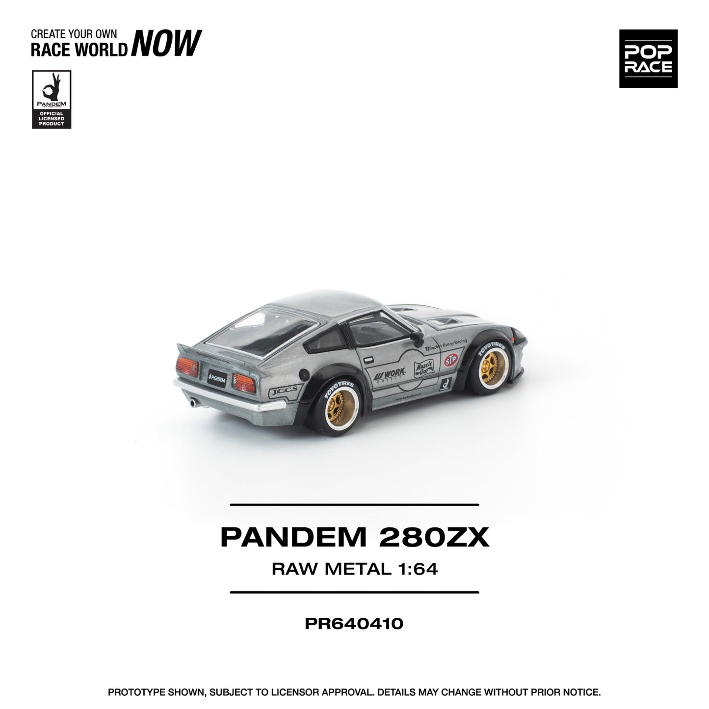 (PRE-ORDER) POPRACE 1:64 PANDEM 280ZX RAW METAL PR640410