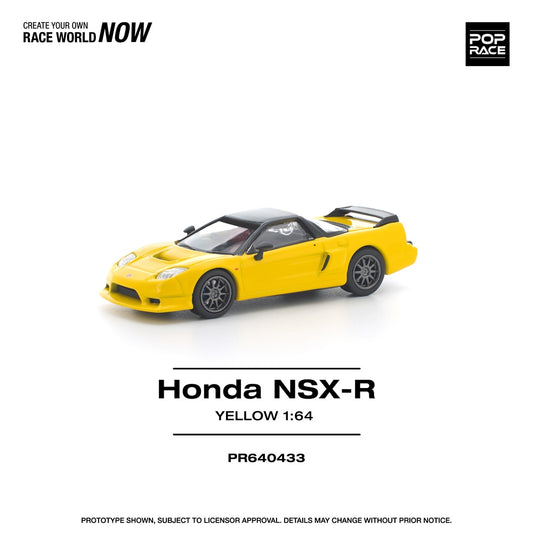(PRE-ORDER) POPRACE 1:64 HONDA NSX-R YELLOW PR640433