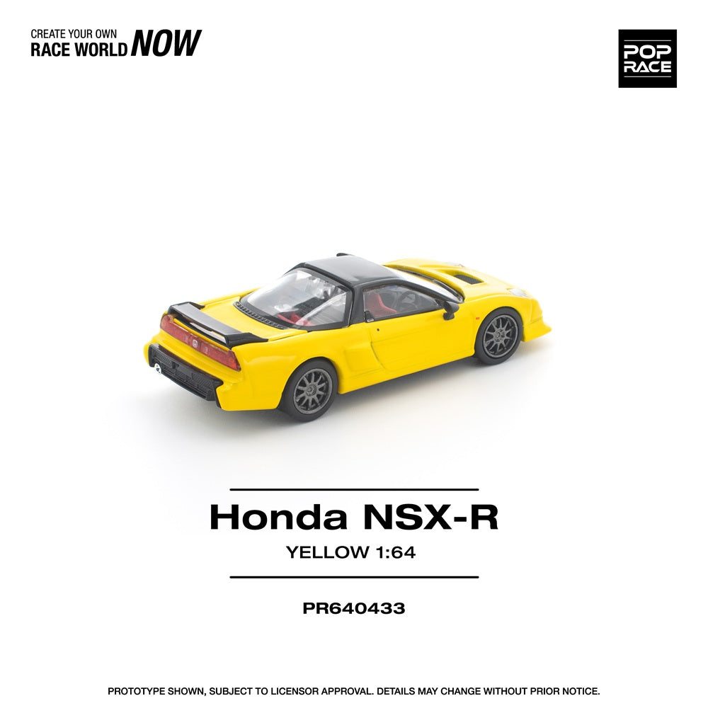 (PRE-ORDER) POPRACE 1:64 HONDA NSX-R YELLOW PR640433