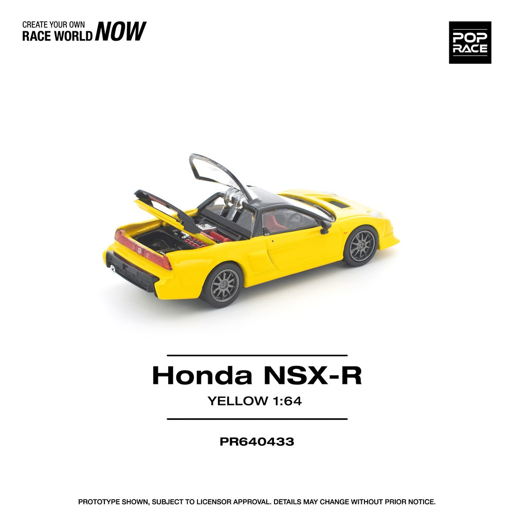 (PRE-ORDER) POPRACE 1:64 HONDA NSX-R YELLOW PR640433