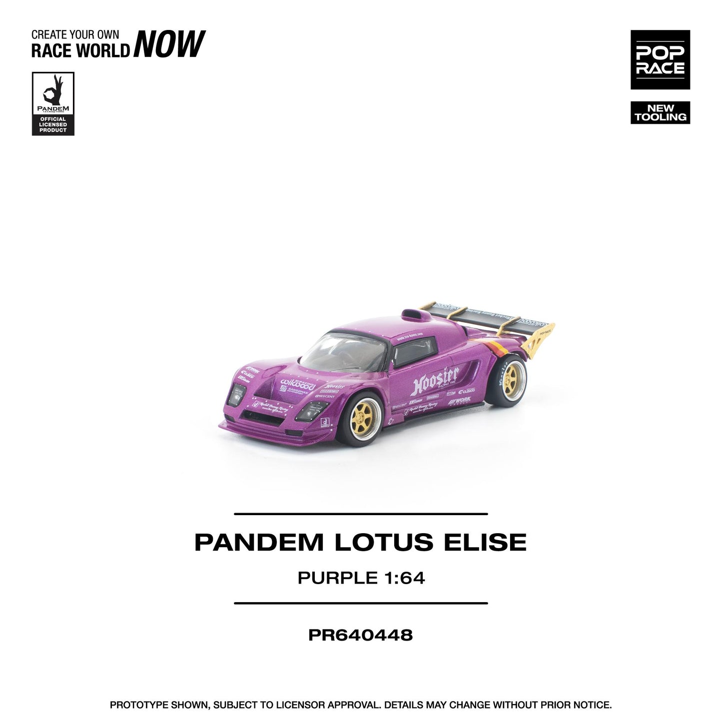 (PRE-ORDER) POPRACE 1:64 PANDEM LOTUS ELISE PURPLE PR640448