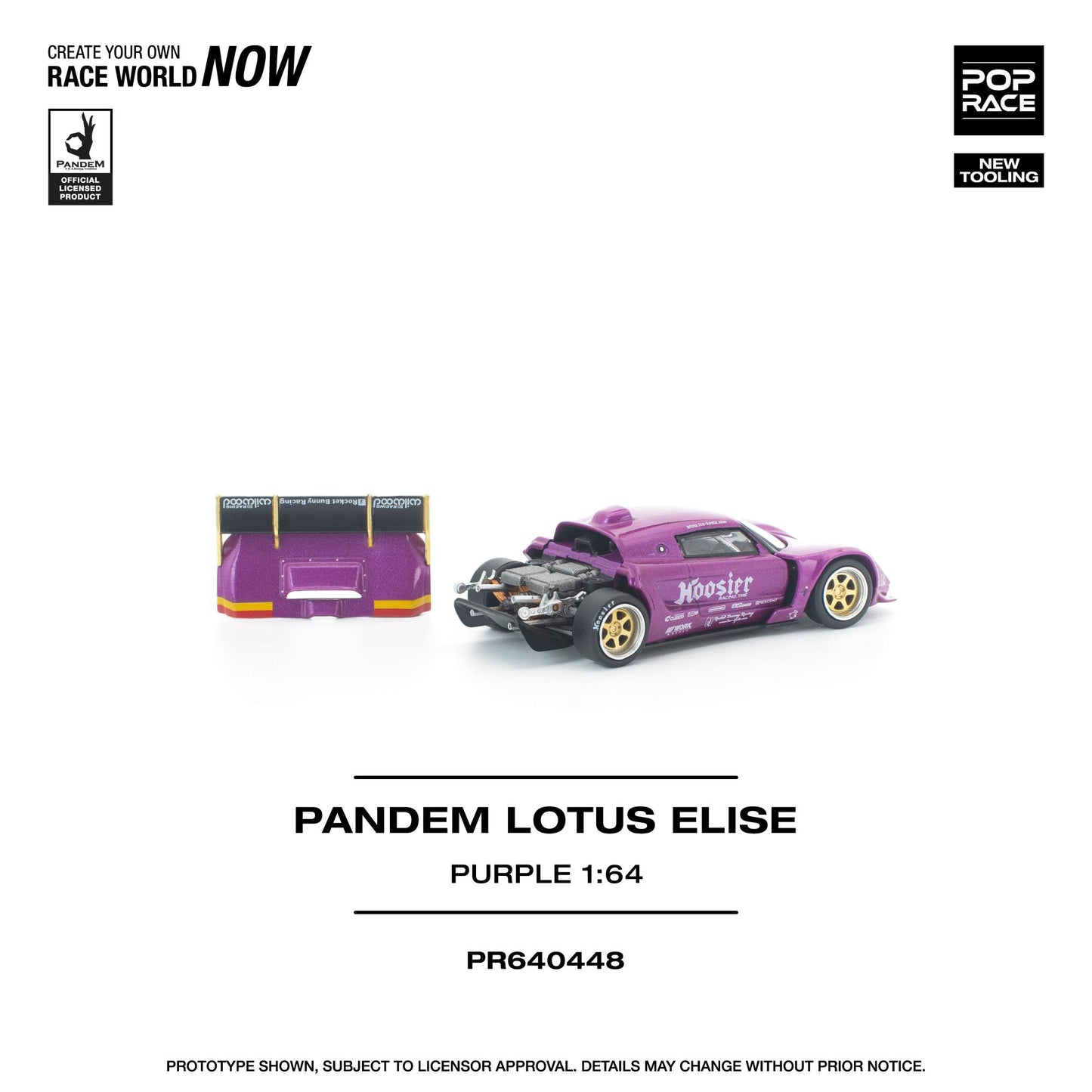 (PRE-ORDER) POPRACE 1:64 PANDEM LOTUS ELISE PURPLE PR640448