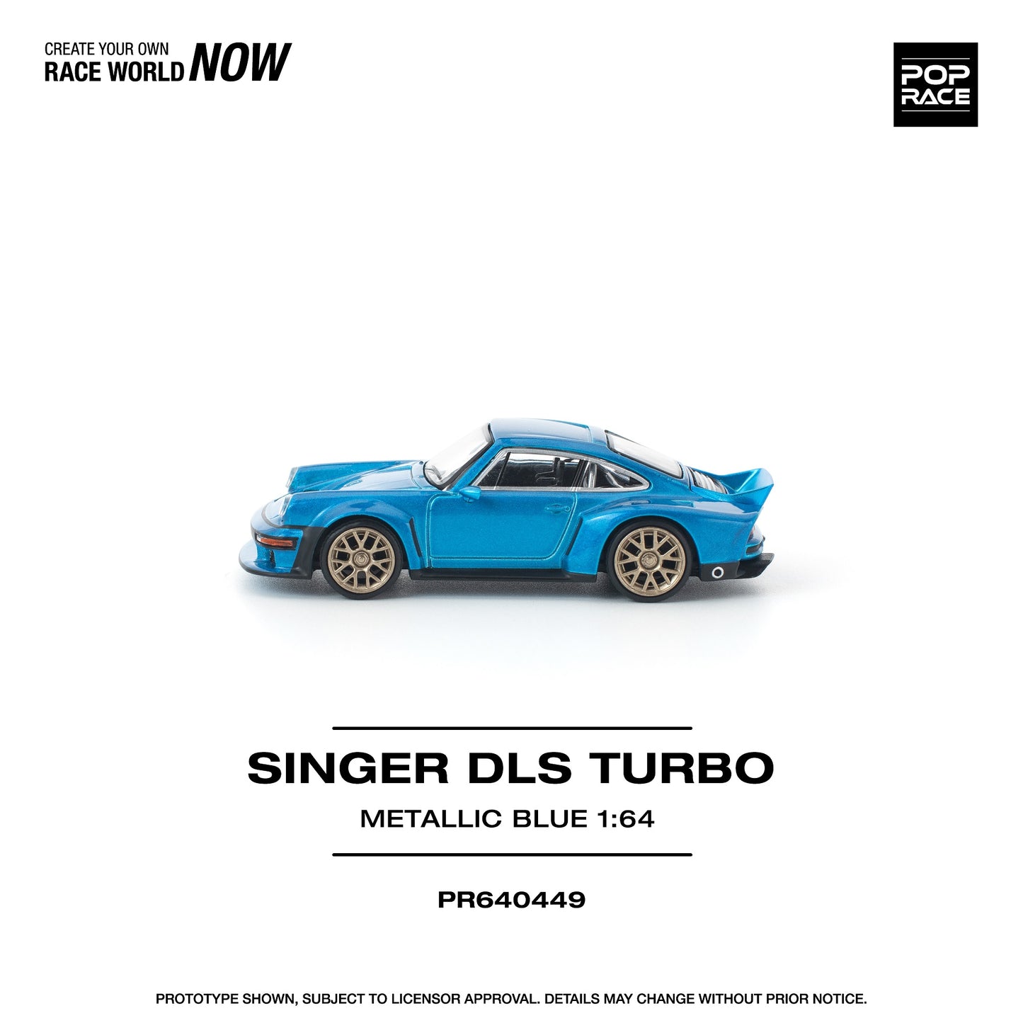 (PRE-ORDER) POPRACE 1:64 SINGER DLS TURBO METALLIC BLUE PR640449