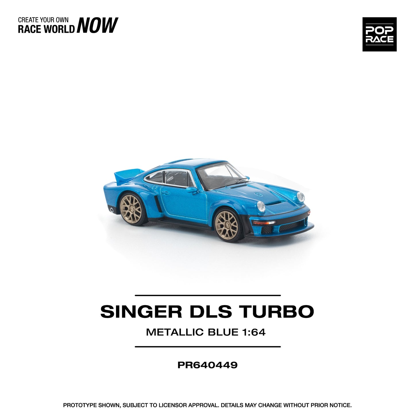 (PRE-ORDER) POPRACE 1:64 SINGER DLS TURBO METALLIC BLUE PR640449