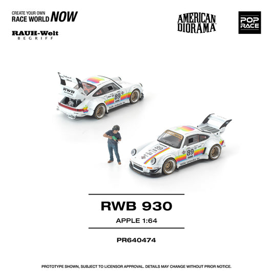(PRE-ORDER) POPRACE 1:64 RWB 930 APPLE WITH FIGURE PR640474