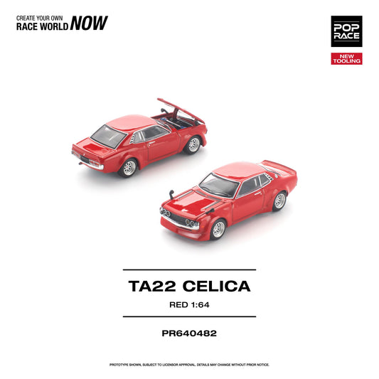 (PRE-ORDER) POPRACE 1:64 TA22 Celica Red PR640482