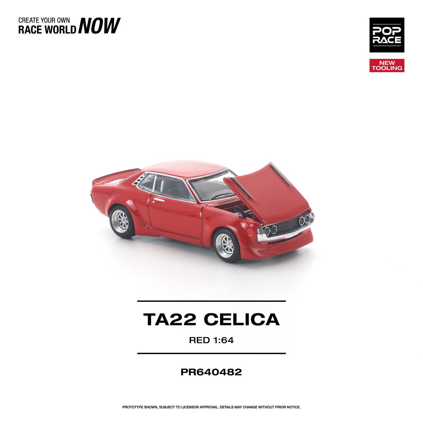 (PRE-ORDER) POPRACE 1:64 TA22 Celica Red PR640482