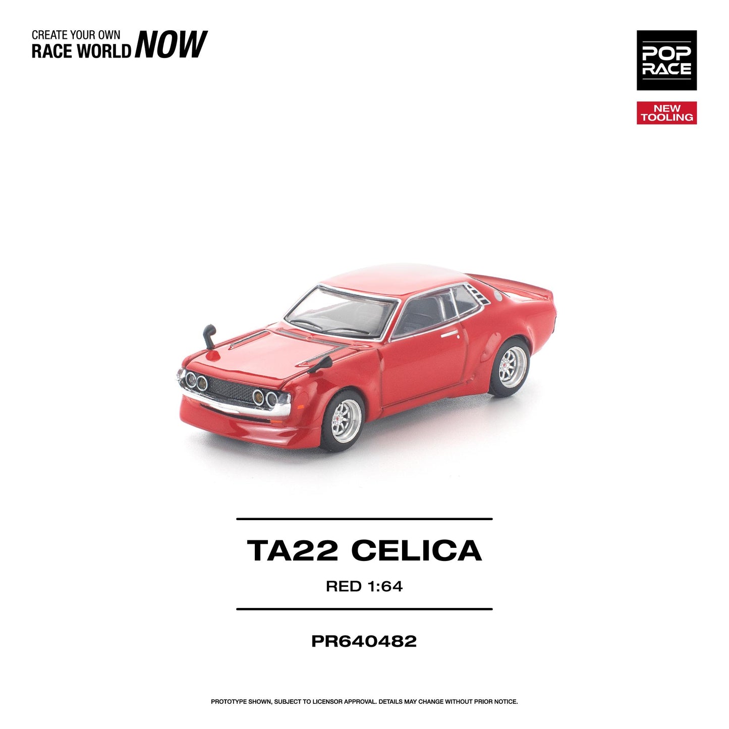 (PRE-ORDER) POPRACE 1:64 TA22 Celica Red PR640482