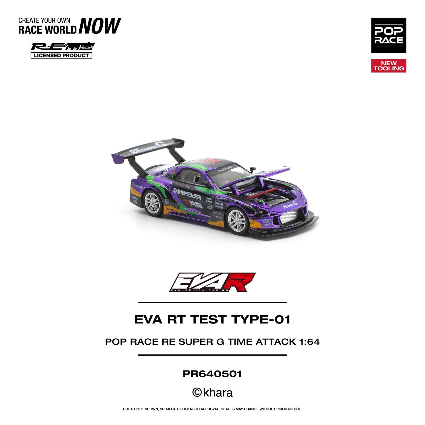 (PRE-ORDER) POPRACE 1:64 EVA RT TEST TYPE-01 POP RACE RE SUPER G TIME ATTACK PR640501