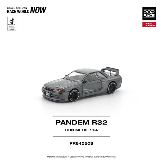 (PRE-ORDER) POPRACE 1:64 PANDEM R32 GUN METAL NEW TOOLING PR640508