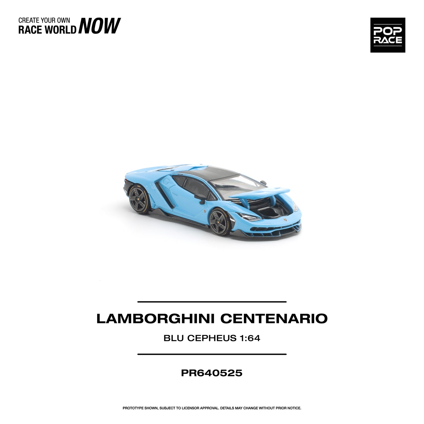 (PRE-ORDER) POPRACE 1:64 LAMBORGHINI CENTENARIO - BLU CEPHEUS PR640525