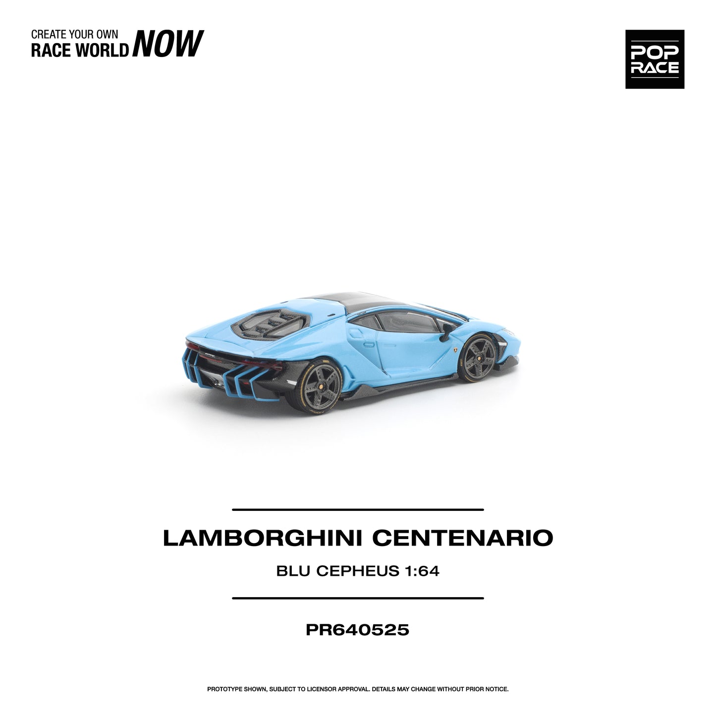 (PRE-ORDER) POPRACE 1:64 LAMBORGHINI CENTENARIO - BLU CEPHEUS PR640525