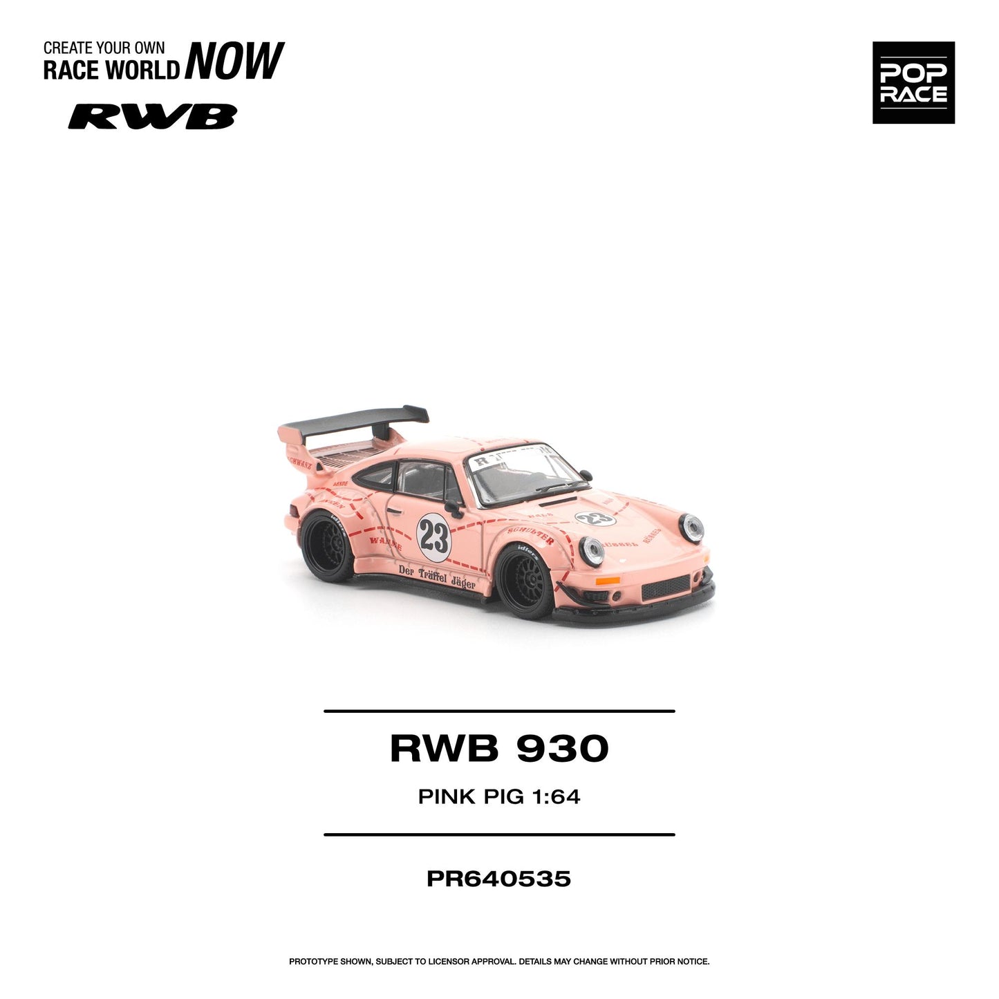 (PRE-ORDER) POPRACE 1:64 RWB 930 "PINK PIG" PR640535