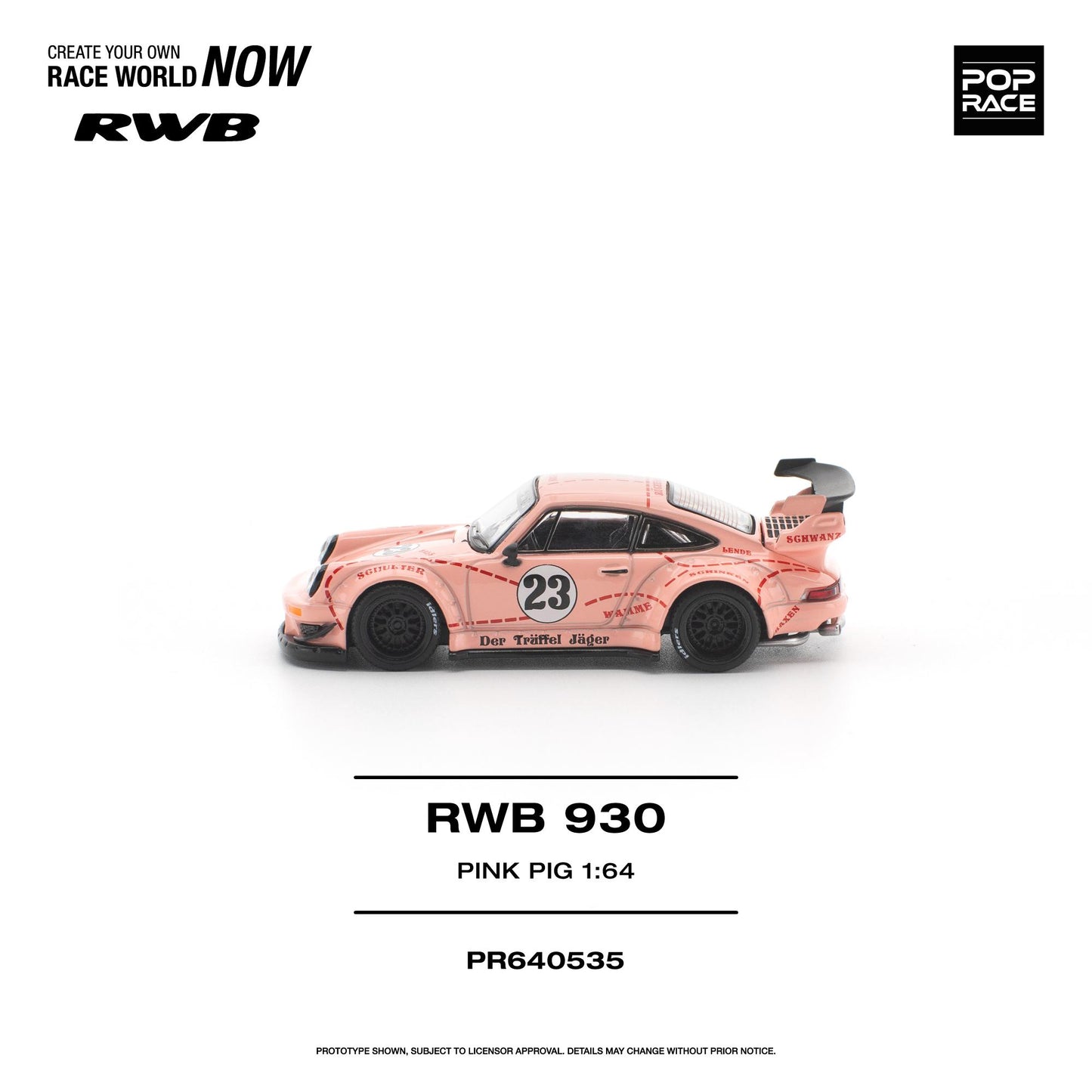 (PRE-ORDER) POPRACE 1:64 RWB 930 "PINK PIG" PR640535
