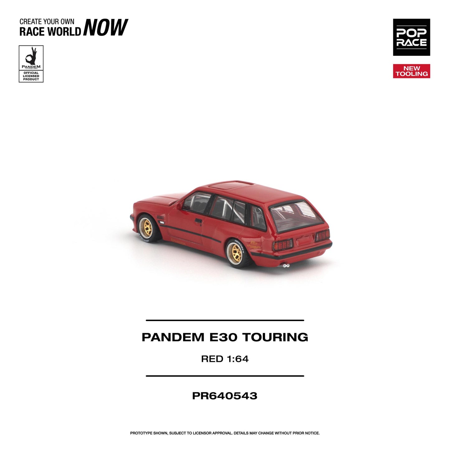 (PRE-ORDER) POPRACE 1:64 PANDEM E30 TOURING RED NEW TOOLING PR640543