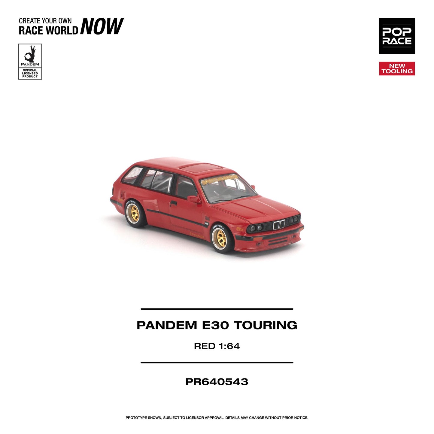 (PRE-ORDER) POPRACE 1:64 PANDEM E30 TOURING RED NEW TOOLING PR640543