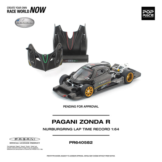(PRE-ORDER) POPRACE 1:64 PAGANI ZONDA R NURBURGRING LAP TIME RECORD PR640582