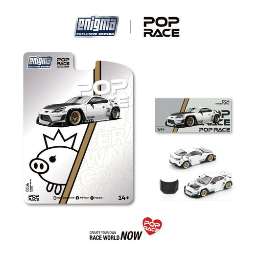 (PRE-ORDER) POPRACE 1:64 PANDEM GR86 - CRYSTAL WHITE PEARL (enigma exclusive edition) PRE014