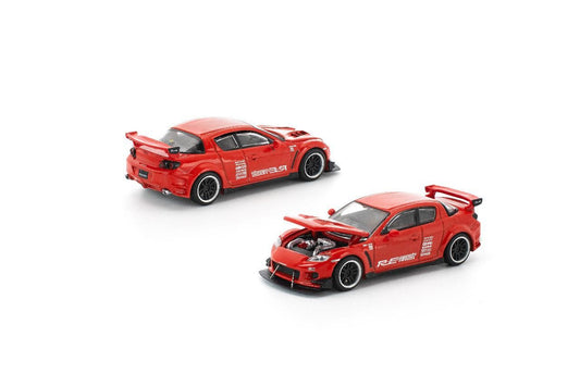 (PRE-ORDER) POPRACE 1:64 MAZDA RX-8 RE-AMEMIYA RED (enigma exclusive edition) PRE016