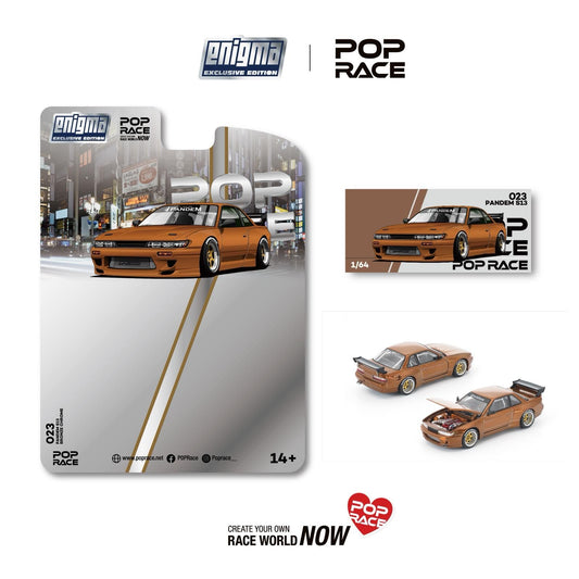 (PRE-ORDER) POPRACE 1:64 Pandem S13 Brown Chrome (enigma exclusive edition) PRE023