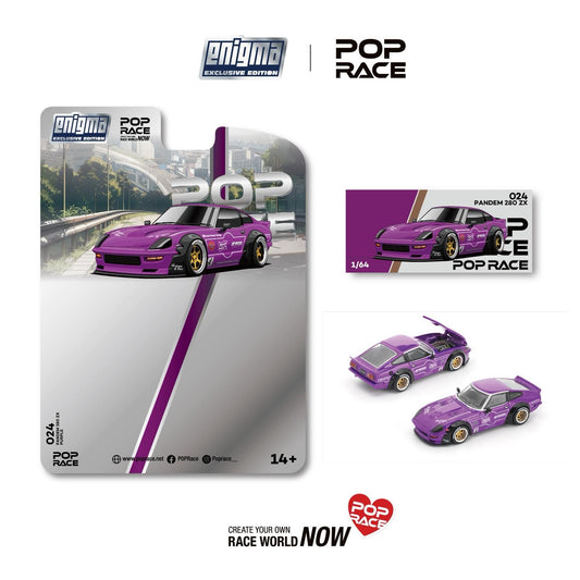 (PRE-ORDER) POPRACE 1:64 Pandem 280ZX Purple (enigma exclusive edition) PRE024