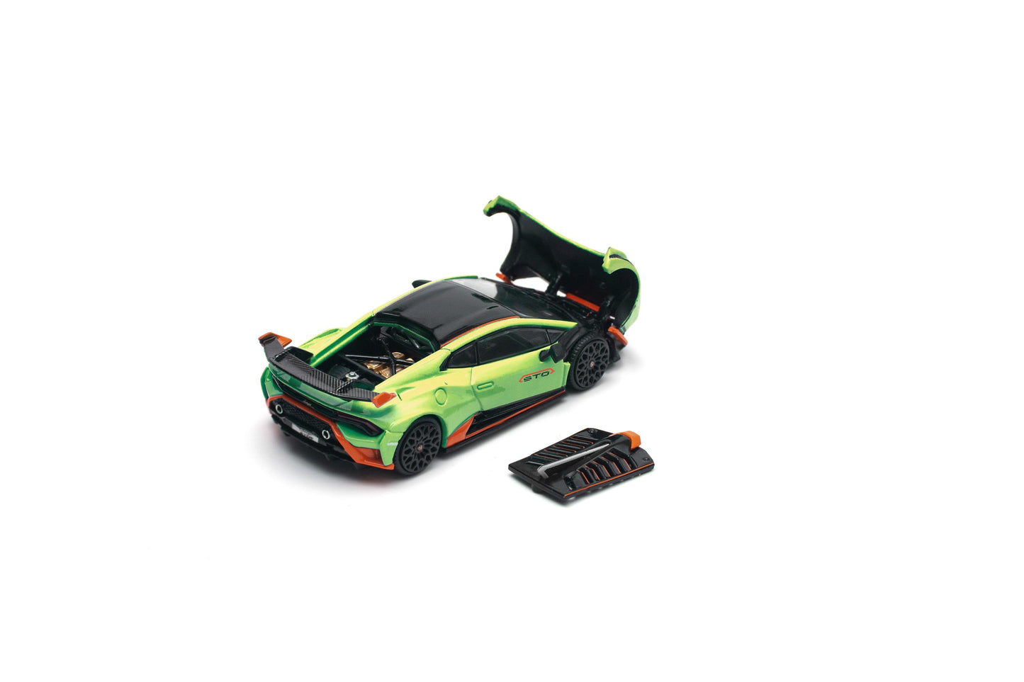 (PRE-ORDER) POPRACE 1:64 LAMBORGHINI HURACAN STO - VERDE CITREA/ARACIO DAC (enigma exclusive edition) PRE031