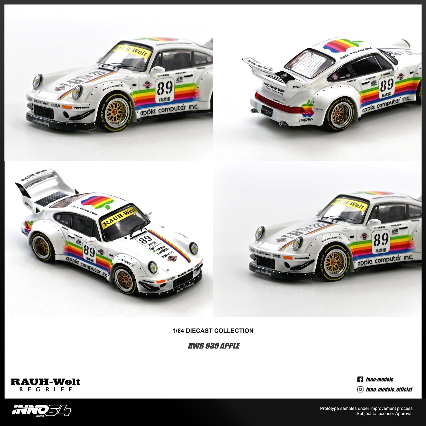 (PRE-ORDER) INNO64 1:64 RWB 930 #89 Apple Livery IN64-RWB930-APPLE