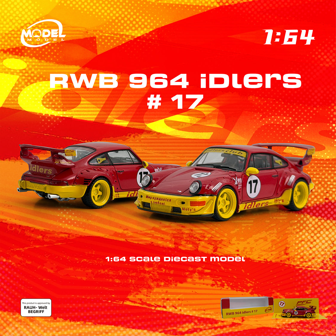 (PRE-ORDER) MODELMODEL 1:64 RWB 964 idlers #17 MM64-RWB964-003